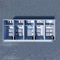 Maison modulaire préfabriquée en verre à deux étages, design moderne, installation facile, 2, 3 ou 5 chambres, pour villa et hôtel