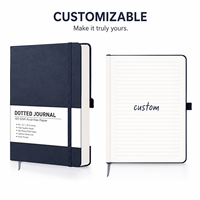 Carnet de notes professionnel OEM en cuir PU avec reliure cousue, sangle en PP, bleu foncé, couverture rigide, journal quotidien de haute qualité, directement de l'usine