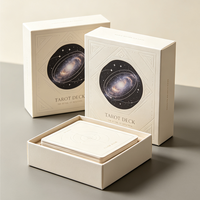 Coffret Cadeau Personnalisé pour Cartes de Tarot, Finition Brillante, Impression Couleur, Vente en Gros, Boîte Rigide Magnétique Pliable pour Cartes de Tarot et d'Oracle