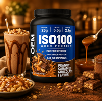Poudre de protéines de lactosérum isolée naturelle OEM ODM pour adultes - 20-29 g de protéines par portion - Croissance musculaire et prise de poids - 2 lb