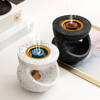 Brûleur d'encens chinois portable en céramique pour aromathérapie, cadeau original dans un emballage cartonné