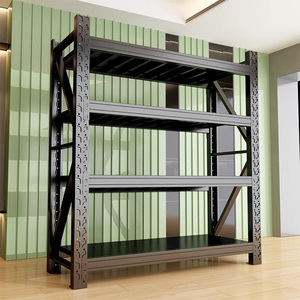 Scaffale di Stoccaggio a 4 Ripiani in Acciaio Resistente, Arancione e Blu, con Pannello Forato per Esigenze di Stoccaggio Multilivello - Product Image 3