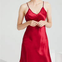 Dernière mode féminine, vêtements de nuit en soie, chemises de nuit en soie pour femmes, été