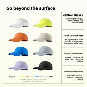 Gorra de Béisbol Deportiva Personalizable, Ligera (60g), con Espacio para Lentes de Sol, Visera Larga, Impermeable, Transpirable, de Secado Rápido y Elástica - Product Image 4