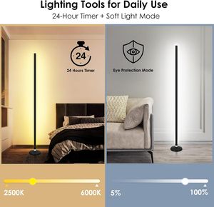 Luxury Modern LED Floor <b>Lamp</b> with <b>Remote</b> <b>Control</b> Smart Lighting for Home Decor in Living Room Bedroom Game Room - Product Image 4