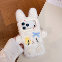 Étui de téléphone portable en peluche mignon et adorable pour iPhone, toutes les versions 18 Pro Max, coque antichoc, vêtements d'hiver, 17, 16, 15, 14 Pro