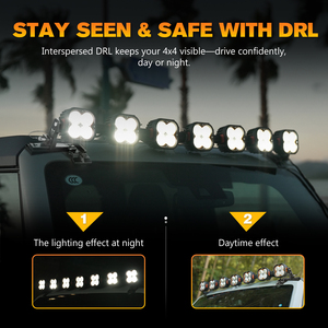 ชุดไฟ LED แบบแท่งสำหรับเสา A ยี่ห้อ LIGHTFOX สำหรับรถฟอร์ด บรองโก ปี <span class=keywords><strong>2021</strong></span> ขึ้นไป รุ่น 11720LM ไฟส่องข้างพร้อมขายึด ชุดสายไฟ สีขาว/เหลืองอำพัน - Product Image 4