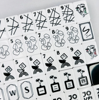 Jeu de Mahjong de Luxe en Acrylique Noir Style Art Déco avec Tuiles à Motif Abstrait, Sculptées et Exquises, 160 Pièces pour un Divertissement Ludique