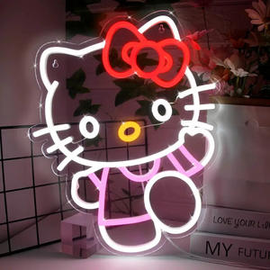 Il Best-seller di alta qualità Kitty Cat specchietto per il trucco al Neon insegna al Neon LED tavolo Vanity Custom segno di riduzione tariffaria - Product Image 2