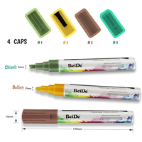 Vintage 10 couleurs humide effaçable liquide craie marqueur stylo pour feuille de mémo acrylique