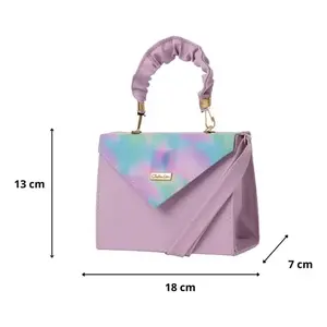 Bolso Bandolera de un Solo Tirante para Mujer, Marca Fana Fashions, Modelo Bora Rainbow, en Cuero PU con Bordado Geométrico, Moda de Verano - Product Image 3