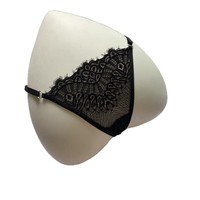 Nouveauté 2026 : String sexy en dentelle noire en forme de cœur avec lettres dorées personnalisables – Modèles tendance