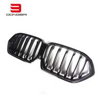 Calandre avant à lamelle unique noir brillant compatible avec BMW X6 G06 pré-LCI 2020-2023, en ABS moulé par injection, pour mise à niveau de la calandre.