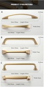Kuningan Furniture Menangani dan <span class=keywords><strong>Knobs</strong></span> Lemari Modern Lemari Rias Laci Kabinet Pintu Emas Tarik Tombol C-3000 - Product Image 6