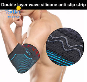 Top One Anti-Slip Nylon Knit Fitness Gym Elbow Brace <b>Sleeves</b> for Spring Weightlifting Cycling Running - Product Image 3