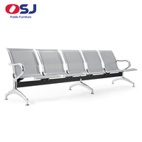 Offre spéciale Chaises de salle d'attente 4 places Chaise longue Arrêt de bus de l'aéroport Banc tandem en acier