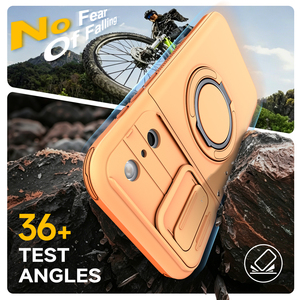 Funda Protectora Antigolpes con Cubierta Deslizante para Cámara, Tarjetero Oculto y Anillo de Soporte 360° para iPhone 18 17 16 15 Pro Max - Product Image 2
