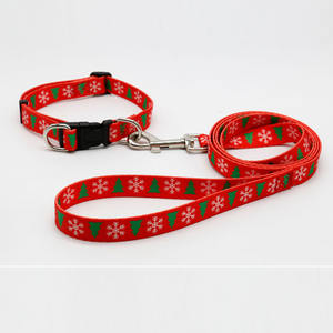 Muster Nylon PP Polyester Weihnachts-Hundehalsbänder kleine Nylon-Hundeleine individuell bedruckte Muster einstellbar und loslösbar solide - Product Image 5