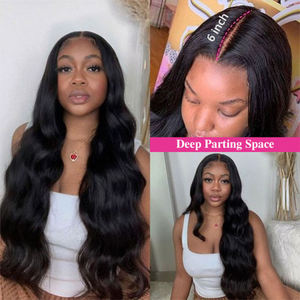 CLJhair ดรอปชิปปิ้ง ผมเวอร์จินแท้แบบไม่ผ่านกระบวนการ  แบบเปียกและหยักศก  จัดเรียงเกล็ดผมอย่างดี สำหรับเชือกผูกผมแบบใส HD Lace Closure  แบบเวียดนาม 6x6 - Product Image 3