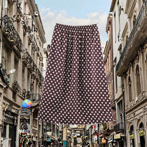 2025 Autumn New Casual Simple Versatile Natural Waist <b>A</b>-<b>line</b> Long <b>Skirt</b> Solid Breathable Zipper <b>Knee</b>-<b>Length</b> 8575082 - Product Image 3