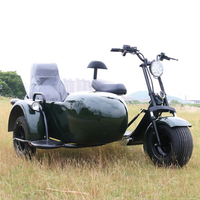 Sepeda Motor Chopper 3 Roda Keren untuk Dewasa dengan Sidecar, Sepeda Motor Listrik dengan Sidecar