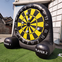 Jeu de fléchettes géant gonflable de football pour l'extérieur, jeu de cible de fléchettes de football pour enfants et adultes, idéal pour les fêtes et événements
