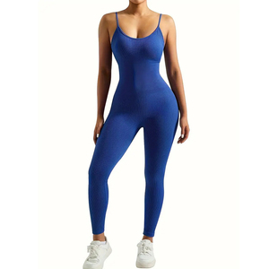 Combinaison de sport une pièce confortable sans manches pour femme, avec logo frontal, idéale pour le yoga et le fitness – Vente en gros - Product Image 1