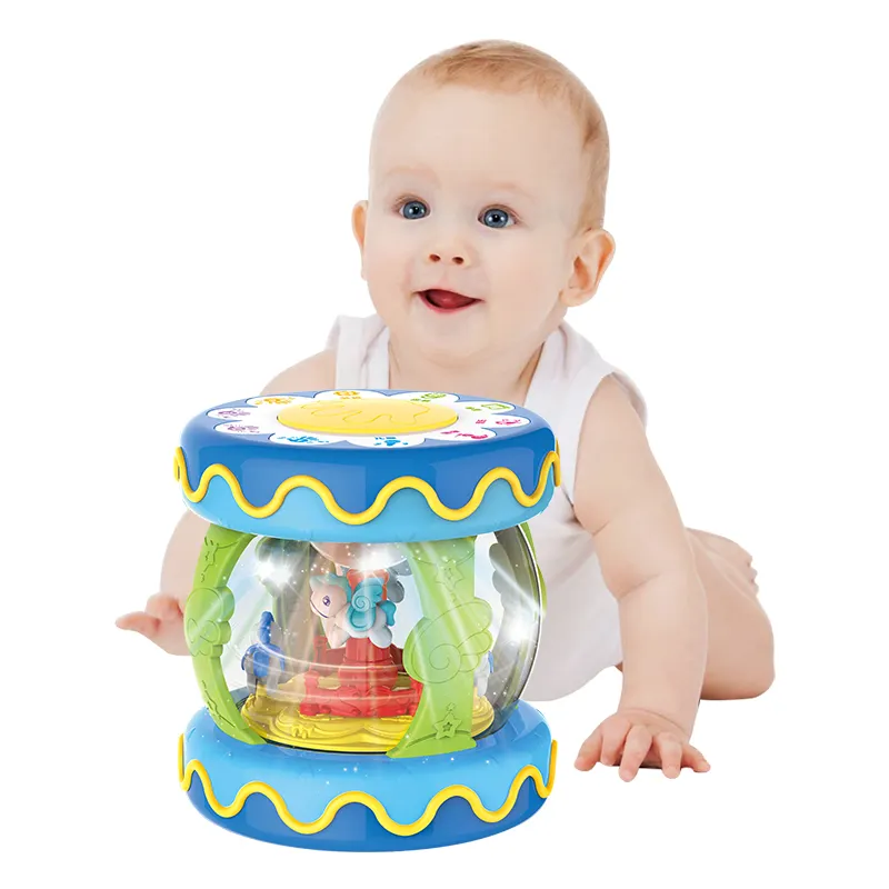 Education Musical Instrument Children Toy Preschool Training Drum Toy Baby Early Learning Music and Light Toys for Toddlers