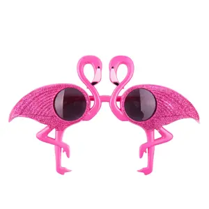 Pafu Luau Tropical Party Fancy Dress Party Supply Perfect Hawaiian Themed Eyeglass Novelty Party Flamingo Sunglasses