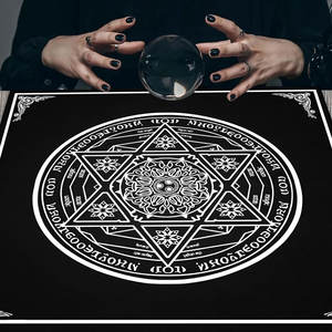 Aduanas no tejido Floral terciopelo Tarot tarjeta mantel Boho decoración péndulo <span class=keywords><strong>runas</strong></span> mágicas cubierta Ritual tela para uso doméstico - Product Image 2