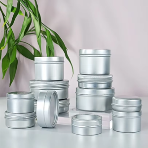 Latas Metálicas Redondas de Aluminio con Tapa de Rosca, Plateadas/Oro Rosa/Rosas/Negras Mate, de 1oz y 2oz, para Velas, Regalos y Manualidades, Venta al por Mayor - Product Image 1