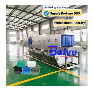 Baiyu Plastic Turnover Plastic Pallet Box Bin Washing Machine Basket/Crate/Tray Cleaner Cleaning Machine