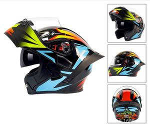 Casco de Motocicleta Integral ABS con Visera Doble Abatible y Alerón Trasero Grande, para Todas las Estaciones, Directo de Fábrica - Product Image 5