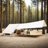 Tente Gonflable de Luxe Grande Taille Quatre Saisons, Une Chambre pour Famille, Mur en Toile Imperméable, Poteaux Gonflables Automatiques pour l'Extérieur