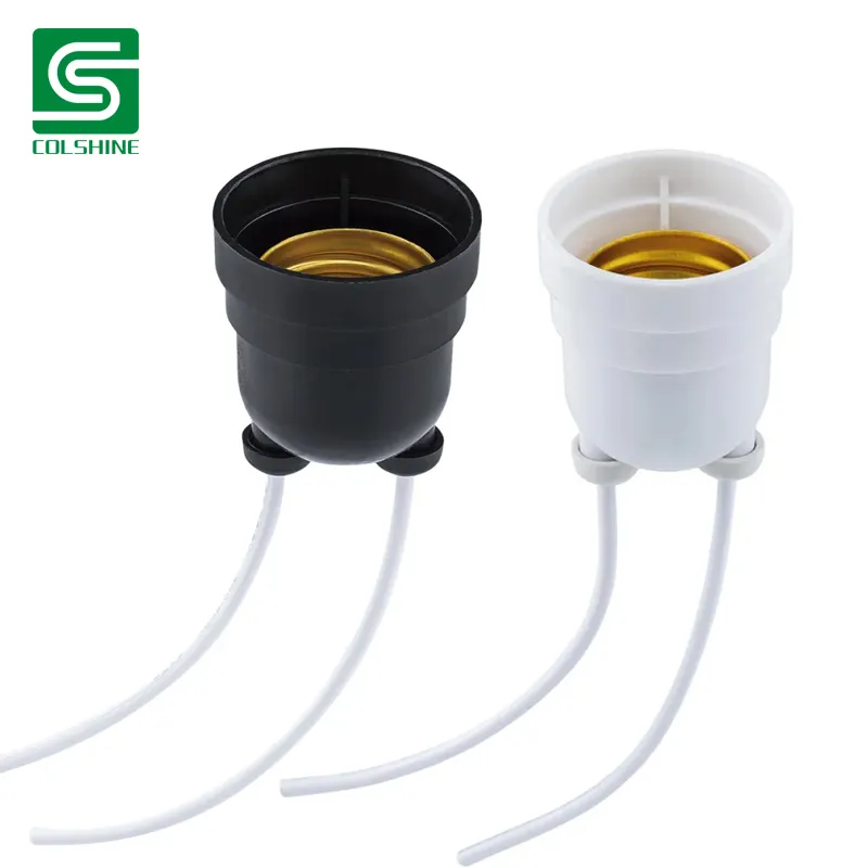 E27 Base Socket Bombilla Portalámparas Colgante Edison Tapón de rosca Enchufe de rosca estándar Impermeable Blanco