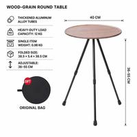 Table pliante de camping en alliage d'aluminium, table ronde portable d'extérieur, hauteur réglable avec sac de transport, pique-nique, voyage, plage, gym