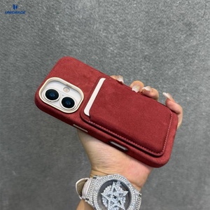 Étui en <span class=keywords><strong>Alcantara</strong></span> pour <span class=keywords><strong>iPhone</strong></span> <span class=keywords><strong>14</strong></span> <span class=keywords><strong>Pro</strong></span> Max, étui pour <span class=keywords><strong>iPhone</strong></span> 17, porte-cartes pour <span class=keywords><strong>iPhone</strong></span> 18, étui portefeuille en cuir - Product Image 2