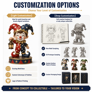 Statuetta Personalizzata di Clown Giocattolo, Figurina in Vinile, Giocattolo d'Arte OEM ODM, Action Figure da Collezione, Prodotto di Fabbrica - Product Image 4