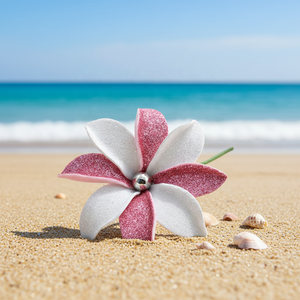 <span class=keywords><strong>Pince</strong></span> à <span class=keywords><strong>Cheveux</strong></span> Florale Hawaïenne Style Fête de Mariage Vacances Mariée en Mousse EVA Pailletée <span class=keywords><strong>Fleur</strong></span> de Frangipanier - Product Image 6