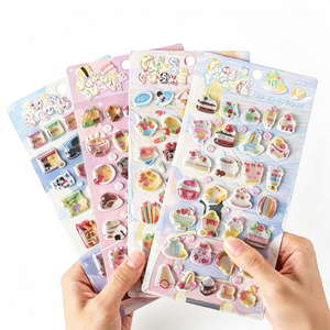 Autocollant décoratif en relief 3D <span class=keywords><strong>japonais</strong></span> personnalisé en PVC, dessin animé kawaii, auto-adhésif, imperméable, écologique, effet bulle, bonbon, gouttelette - Product Image 2