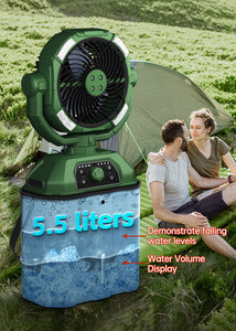 16000mAh cắm trại điện fan-4-lỗ hệ thống sương 5.5L xô thiết kế yêu thích của singaporeans điều khiển từ xa ngân hàng điện hẹn giờ - Product Image 6