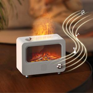 Mini Humidificador Eléctrico Portátil USB de 220 ml con Luz Nocturna, Difusor de Aroma con Llama y Altavoz Bluetooth para el Hogar - Product Image 2