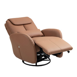 Sofá eléctrico de cuero reclinable moderno de un solo asiento con almohadas y cojines ultralujoso para sala de estar, dormitorio o estudio - Product Image 1