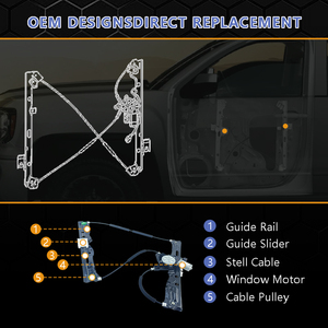 Hot bán phía trước bên phải cửa sổ điều chỉnh với động cơ cho Ford Ranger 2011-ab392123200bc - Product Image 4