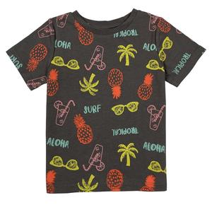 12 ans d'expérience dans la mode, t-shirt pour enfants à manches courtes, col rond, noir, 100% coton, garçons - Product Image 1