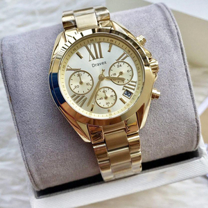 Lü<span class=keywords><strong>ks</strong></span> üç saniye el paslanmaz çelik kızlar için Quartz saat tasarımcı moda M-K-S izle kol saati kadın saatler - Product Image 3