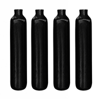 Cylindre d'air PCP en fibre de carbone de 0,5 L, matériau en alliage d'aluminium Al6061, réservoir intérieur en matériau composite en fibre de carbone