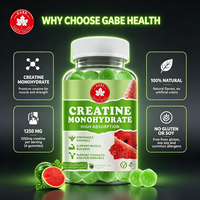 Gummies de créatine monohydrate à absorption élevée, saveur pastèque, 60 unités, pour la force et l'endurance musculaire, personnalisables (OEM, marque privée)