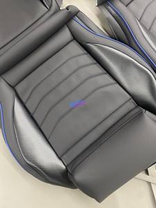 Housses de siège de voiture mixtes en cuir suédé avant sur mesure 5 sièges pour Volkswagen Golf VW Golf Caddy Passat B8 Transporter T5 Polo T4 - Product Image 6