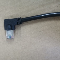 Sağ açı RJ45 erkek kadın 0.25M uzatma kablosu CAT5e/CAT6 ağ Internet genişletici PVC ceket FTP kalkan çıplak bakır